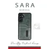 Samsung Galaxy A56 Kılıf Sara Kartvizitli Deri Kılıf - Taba