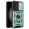 Samsung Galaxy A57 5g Pars Lens Yüzüklü Silikon - Yeşil