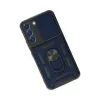 Samsung Galaxy S22 Kılıf Pars Lens Yüzüklü Silikon - Lacivert