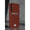 Samsung Galaxy S24 Fe Kılıf Kelvin Kartvizitli Silikon - Bordo