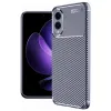 Samsung Galaxy S25 Edge Kılıf Auto Focus Karbon Kapak - Lacivert