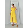 Sarı Prenses Yaka Elbise