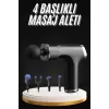 Şarjlı Masaj Tabancası 4 Başlıklı Mini Masaj Tabancası Ve Masaj Aleti
