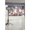 Selfie Çubuğu Tripod Kumandalı Telefon Tutucu Siyah