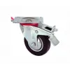 Servis Tekeri - Tablalı Frenli Siyah Döner - Çap 125 Mm