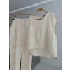 Shalina Süzüne Nakışlı Crop Takım 9796-08