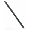 Siyah - Beyaz  Deri / Çelik  Erkek Deri Bileklik 20 Cm  - Ebl0066