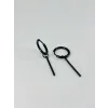 Siyah  Çelik Erkek Küpe Çap (12 Mm) Kalınlık (2 Mm) - Ekp0029