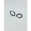 Siyah   Çelik Erkek Küpe Çap (14 Mm) Kalınlık (2 Mm) - Ekp0004