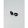 Siyah Çelik Erkek Küpe Çap (8 Mm) Kalınlık (4 Mm) - Ekp0031