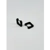 Siyah  Çelik Erkek Küpe Çap (9 Mm) Kalınlık (3 Mm) - Ekp0014