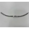 Siyah Deri / Çelik  Erkek Deri Bileklik 20 Cm  - Ebl0042