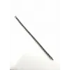 Siyah Deri / Çelik  Erkek Deri Bileklik 20 Cm  - Ebl0047