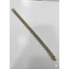 Siyah Deri  / Çelik  Erkek Deri Bileklik 20 Cm  - Ebl0051