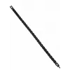 Siyah Deri / Çelik  Erkek Deri Bileklik 20 Cm  - Ebl0074