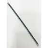 Siyah Deri / Çelik  Erkek Deri Bileklik 20 Cm  - Ebl0080