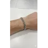 Siyah - Lacivert Deri / Çelik  Erkek Deri Bileklik 20 Cm  - Ebl0052