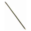 Siyah - Sarı Deri / Çelik  Erkek Deri Bileklik 20 Cm  - Ebl0063
