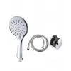 Spiral Hortumlu 4 Kademeli Krem El Duşu Başlığı Banyo Duş Seti