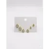 Su Damlası Detaylı Altılı Küpe - Kp00657