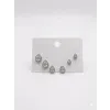 Su Damlası Detaylı Altılı Küpe - Kp00658