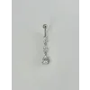 Su Damlası Detaylı Sallantılı Göbek Piercing - Pg0062