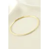 Taşlı Ajda Lüks Çelik Bilezik 2 mm
