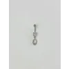 Taşlı Su Damlası Detaylı Göbek Piercing - Pg0094