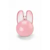 Tavşan Figürlü Kablosuz Mouse Pil Dahil Etiket Hediyeli Pembe
