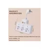 Termal Akım Korumalı 3’lü Duvar Tipi Priz 1x Usb 2x Type-c Çıkışlı Grup Priz Çoğaltıcı (3500w)