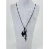 Tribal Balta Figürü Çelik Erkek Kolye - Ekl0093
