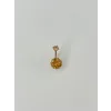 Turuncu Taşlı Göbek Piercing - Pg0016