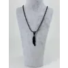 Tüy Figürlü Çelik Erkek Kolye - Ekl0103