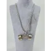 Üç Boyutlu Halter Figürü Çelik Erkek Kolye - Ekl0064
