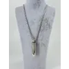 Üç Boyutlu Mermi Figürü Çelik Erkek Kolye - Ekl0065