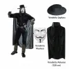 Vendetta Kostüm Seti – Şapka Maske Pelerin (120 Cm)