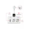 Vtn-503 Akım Korumalı Duvar Tipi Priz 2x Usb 2x Priz Typce 20w