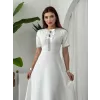 Wera Taşlı Fiyonk Detaylı Elbise