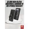 Wireless Powerbank 10000 Mah Led Ekranlı Dahili Kablolu Hızlı Şarj