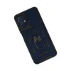 Xiaomi Poco M5 Kılıf Pars Lens Yüzüklü Silikon - Lacivert