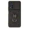 Xiaomi Redmi Note 11t Kılıf Pars Lens Yüzüklü Silikon - Siyah
