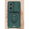 Xiaomi Redmi Note 13 Pro Plus Kılıf Zuma Kartvizitli Yüzüklü Silikon - Yeşil