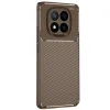 Xiaomi Redmi Note 14 Pro 4g Kılıf Auto Focus Karbon Kapak - Kahverengi