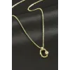 Xuping Oval Zirkon Taşlı Lüks Çelik Kolye