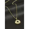 Xuping Simit Zirkon Taşlı Lüks Çelik Kolye