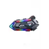 Y20 Motor Kurye Kask Kulaklık Rgb Modlu Bluetooth Motosiklet Kulaklık 5.3 Bluetooth Interkom