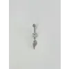 Yaprak Detaylı Sallantılı Göbek Piercing - Pg0111