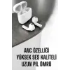 Yeni Nesil Pro Bluetooth Kulaklık Uzun Pil Ömrü Beyaz