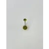 Yeşil Taşlı Göbek Piercing - Pg0046