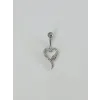 Yılan Ve Kalp Detaylı Göbek Piercing - Pg0113